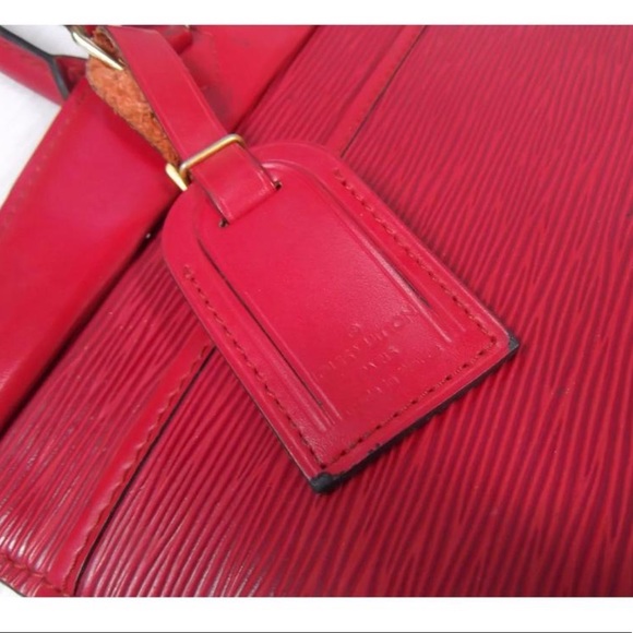 Authentic Louis Vuitton Rivera Satchel Bag Red EPI - Picture 3 of 8